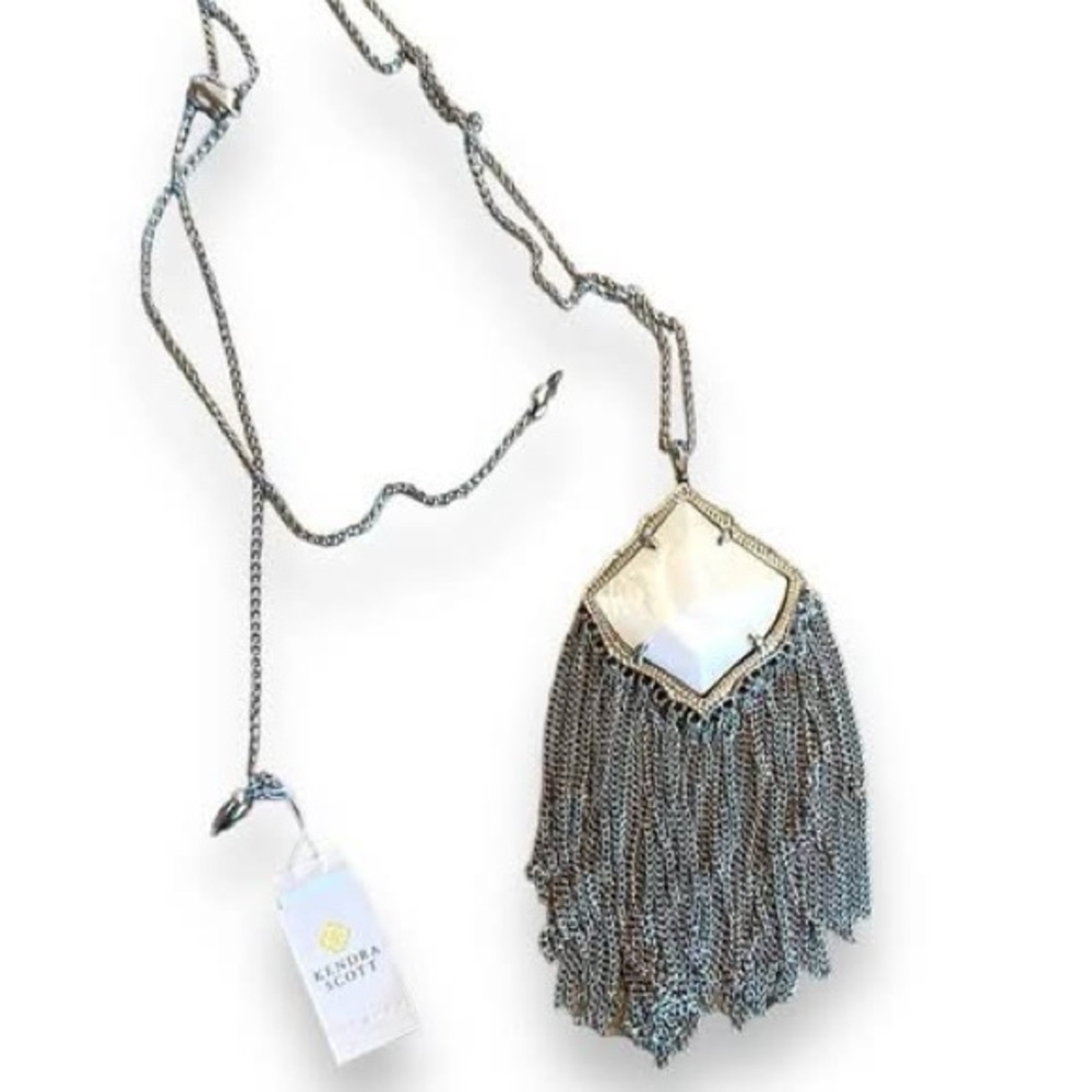 Kendra Scott Silver Fringe Necklace